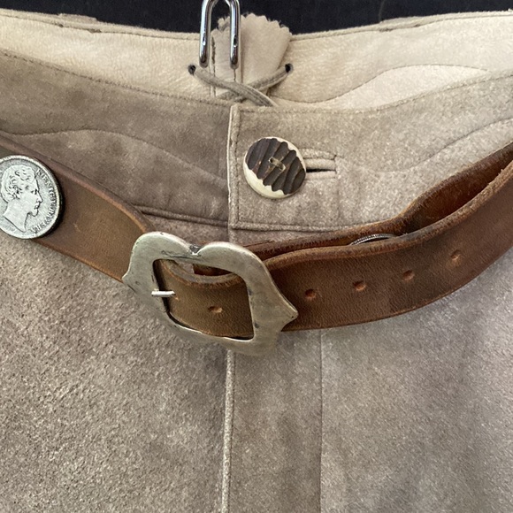 Spieth & Wensky Real Bavarian Trousers with Belt 100% Leather Size 56 - Picture 4 of 12